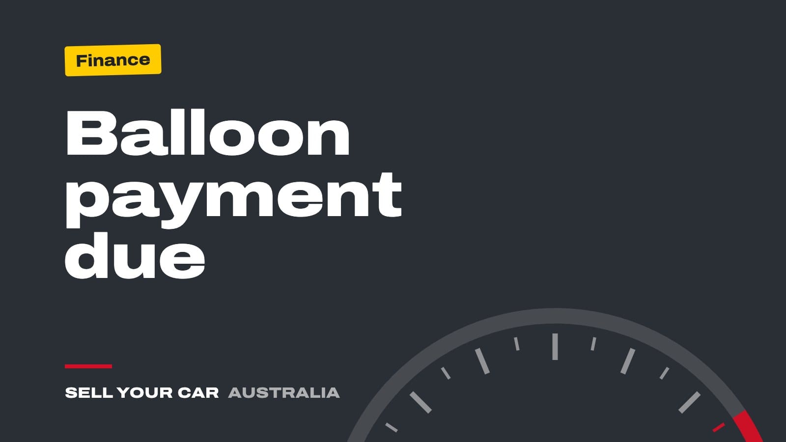 Guide cover: Balloon payment due