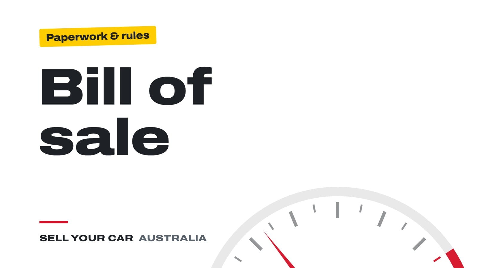 Guide cover: Bill of sale