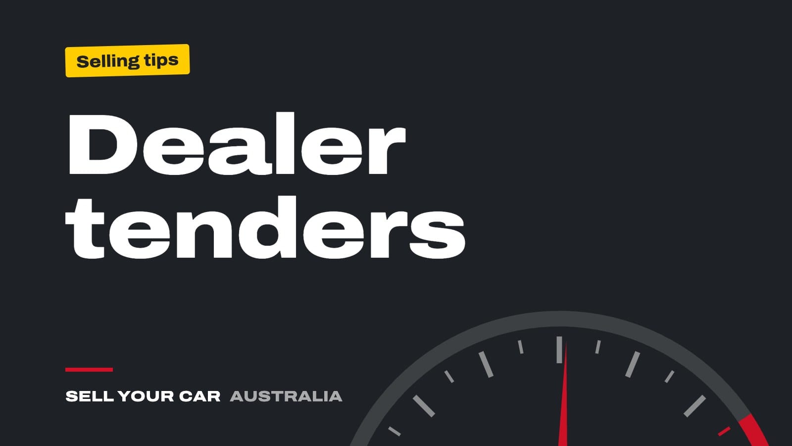 Guide cover: Dealer tenders