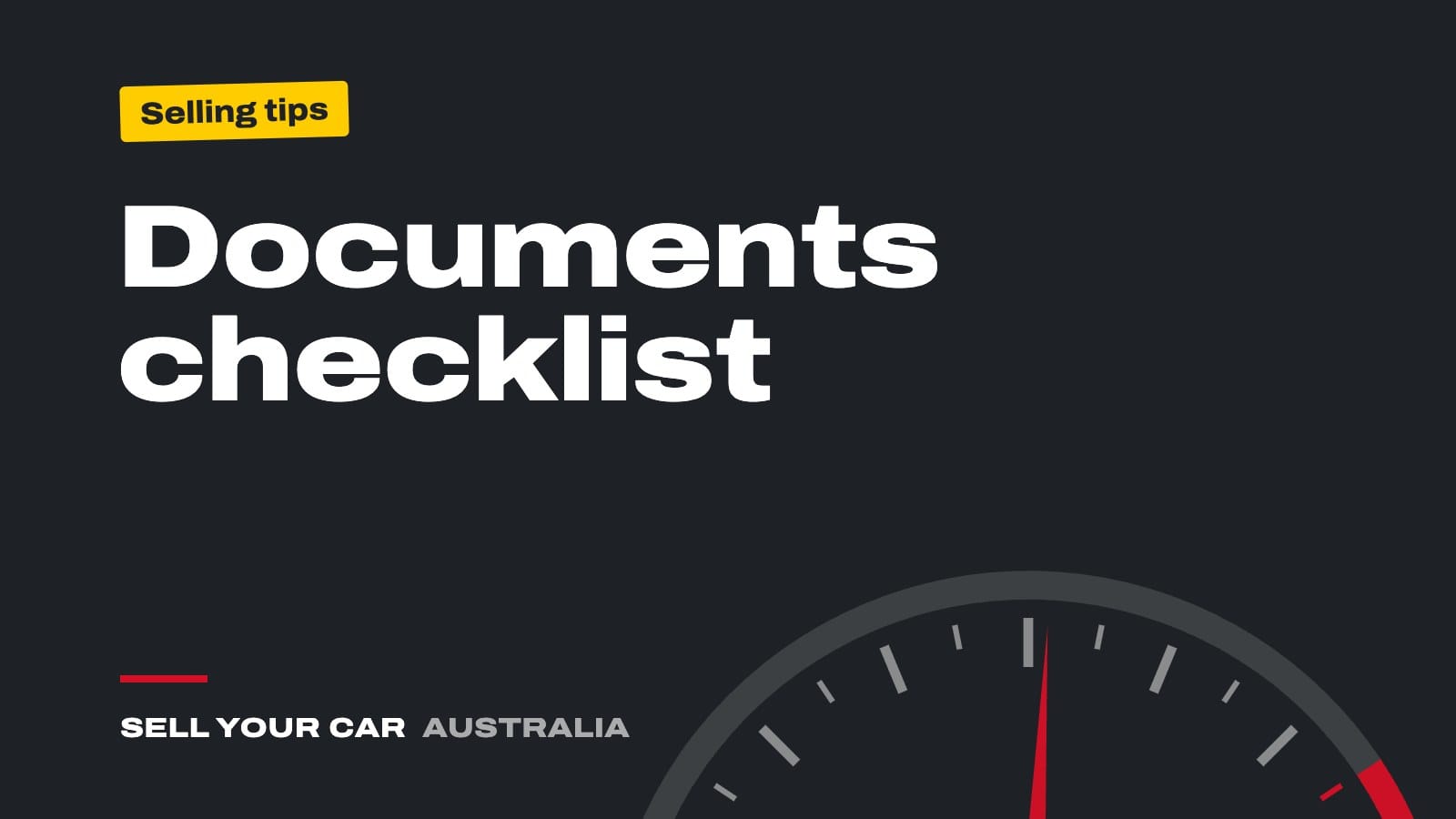Guide cover: Documents checklist