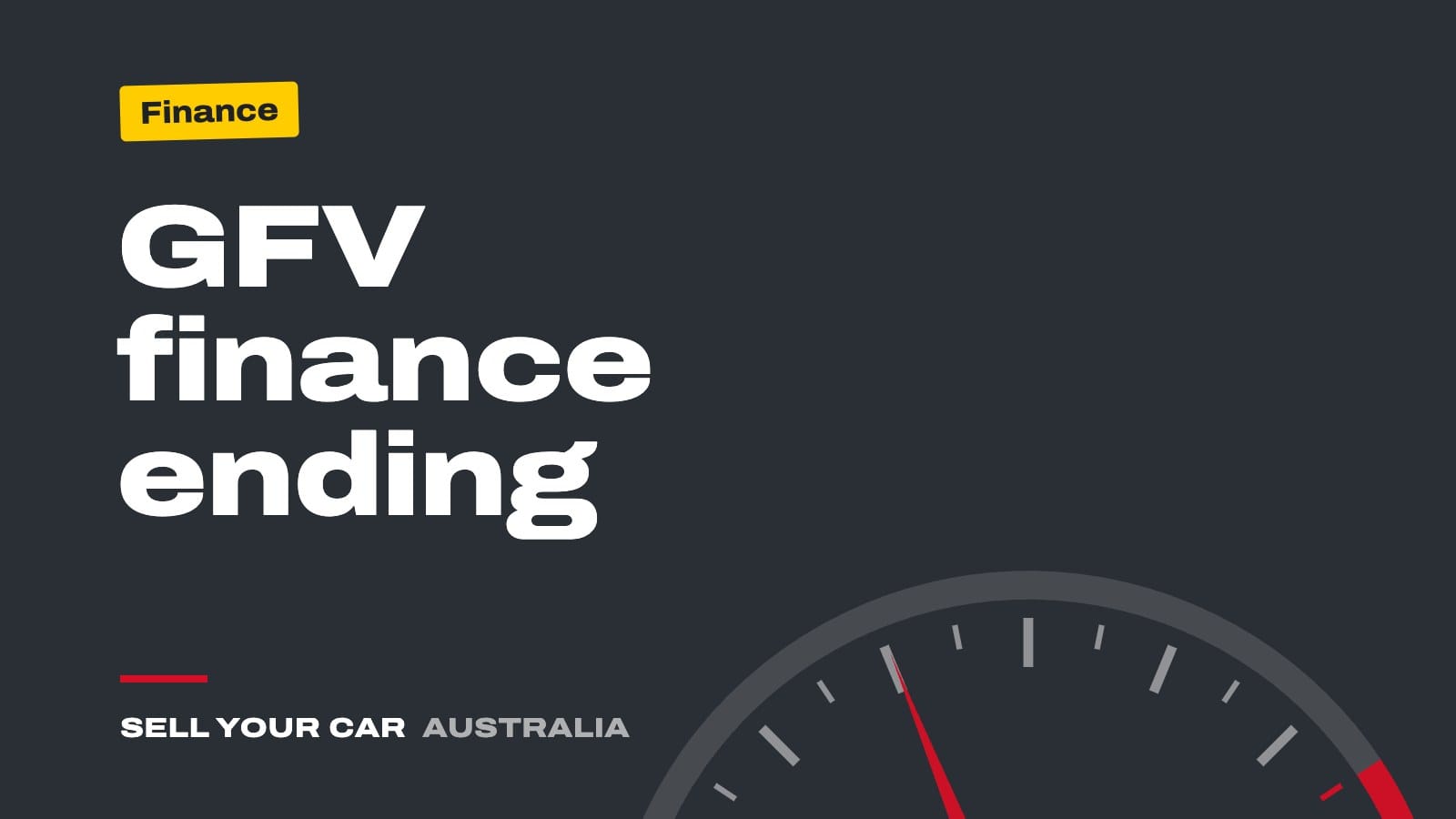 Guide cover: GFV finance ending