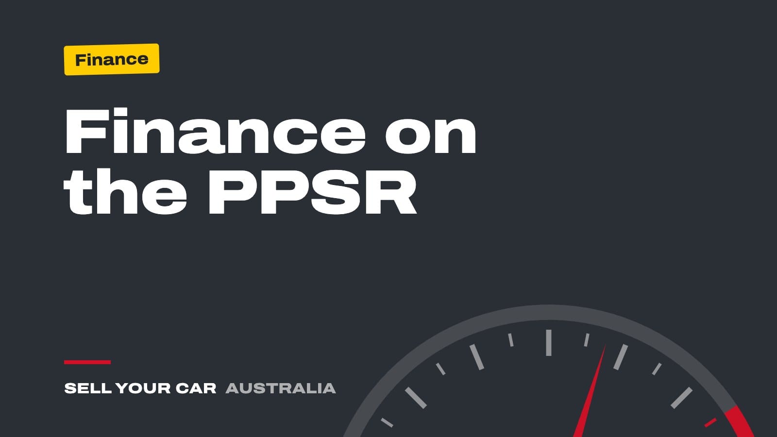 Guide cover: Finance on the PPSR