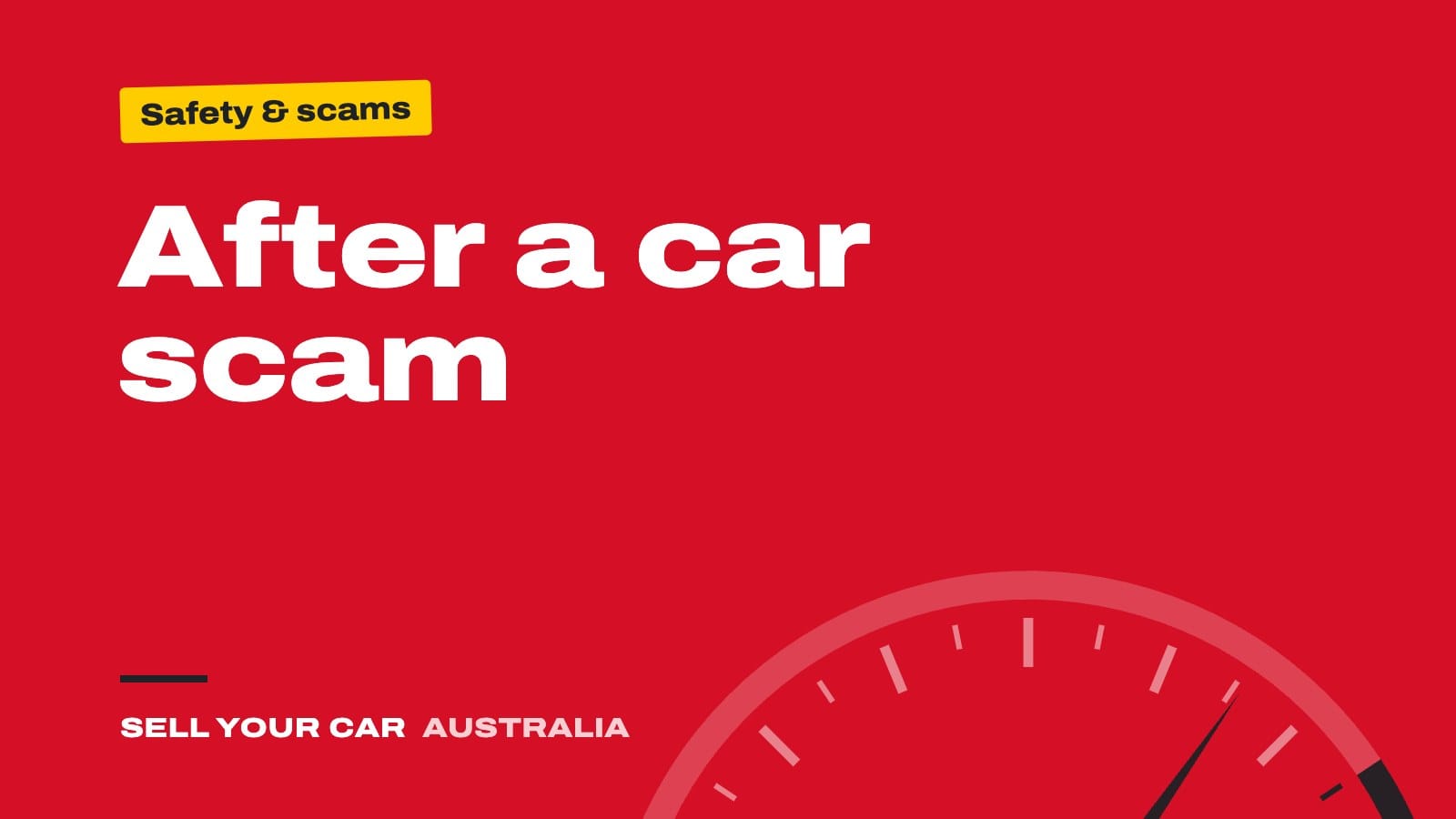 Guide cover: After a car scam