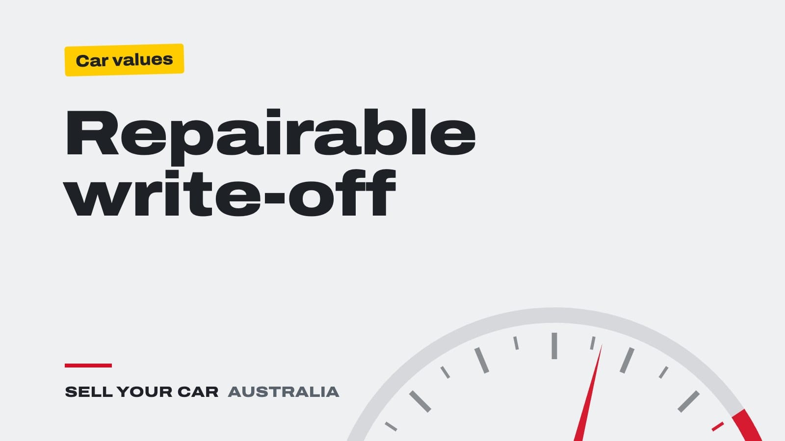 Guide cover: Repairable write-off