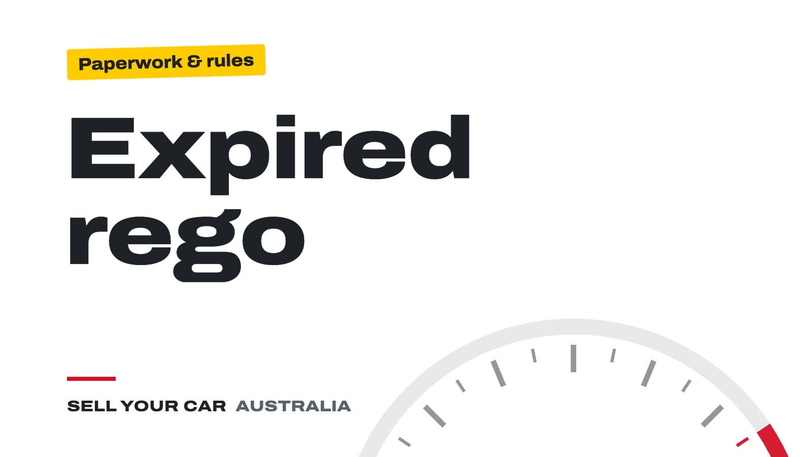 Guide cover: Expired rego