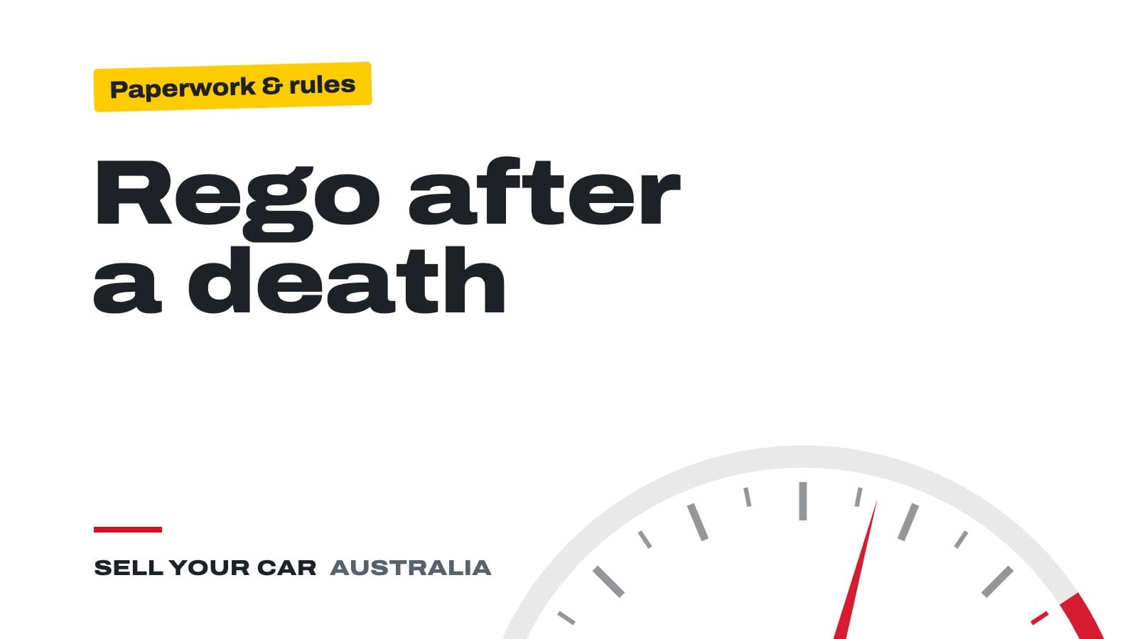 Guide cover: Rego after a death